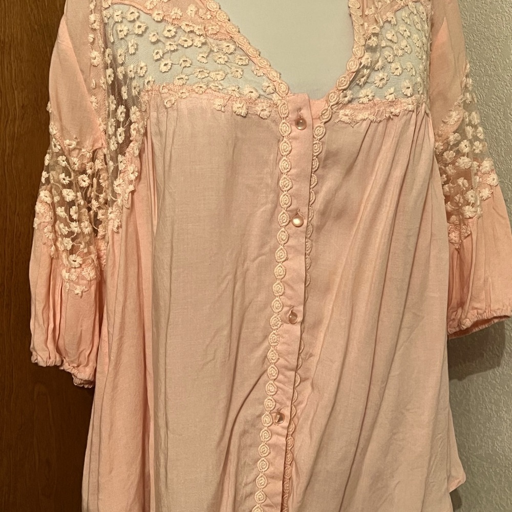 Pink cotton blouse